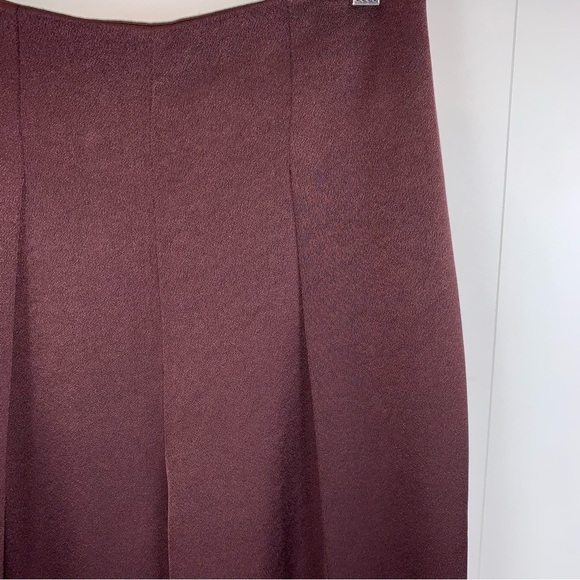 3.1 Phillip Lim sz 6 High Waist Wide Leg Aubergine Pleated Palazzo Pants - Picture 3 of 9